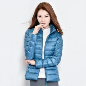 2017 New Women Winter Coat Fashion 90% White Duck Down Jacket Ultralight Portable Slim Down Coat Female Winter Jackets Parkas