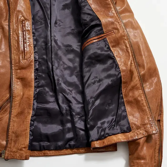 Blake Lambskin Leather Rider Jacket  By TJS