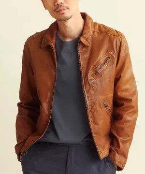 Blake Lambskin Leather Rider Jacket  By TJS