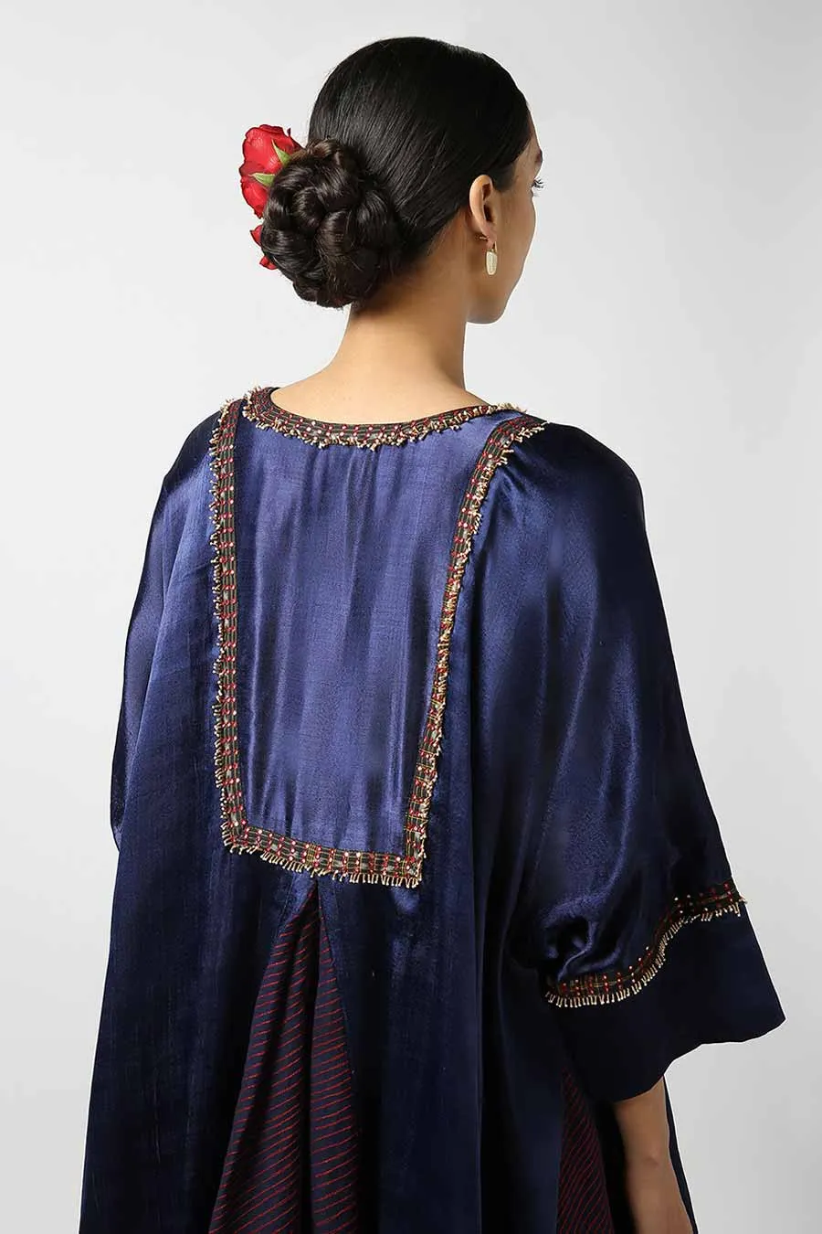 Blue Silk Embroidered Jacket