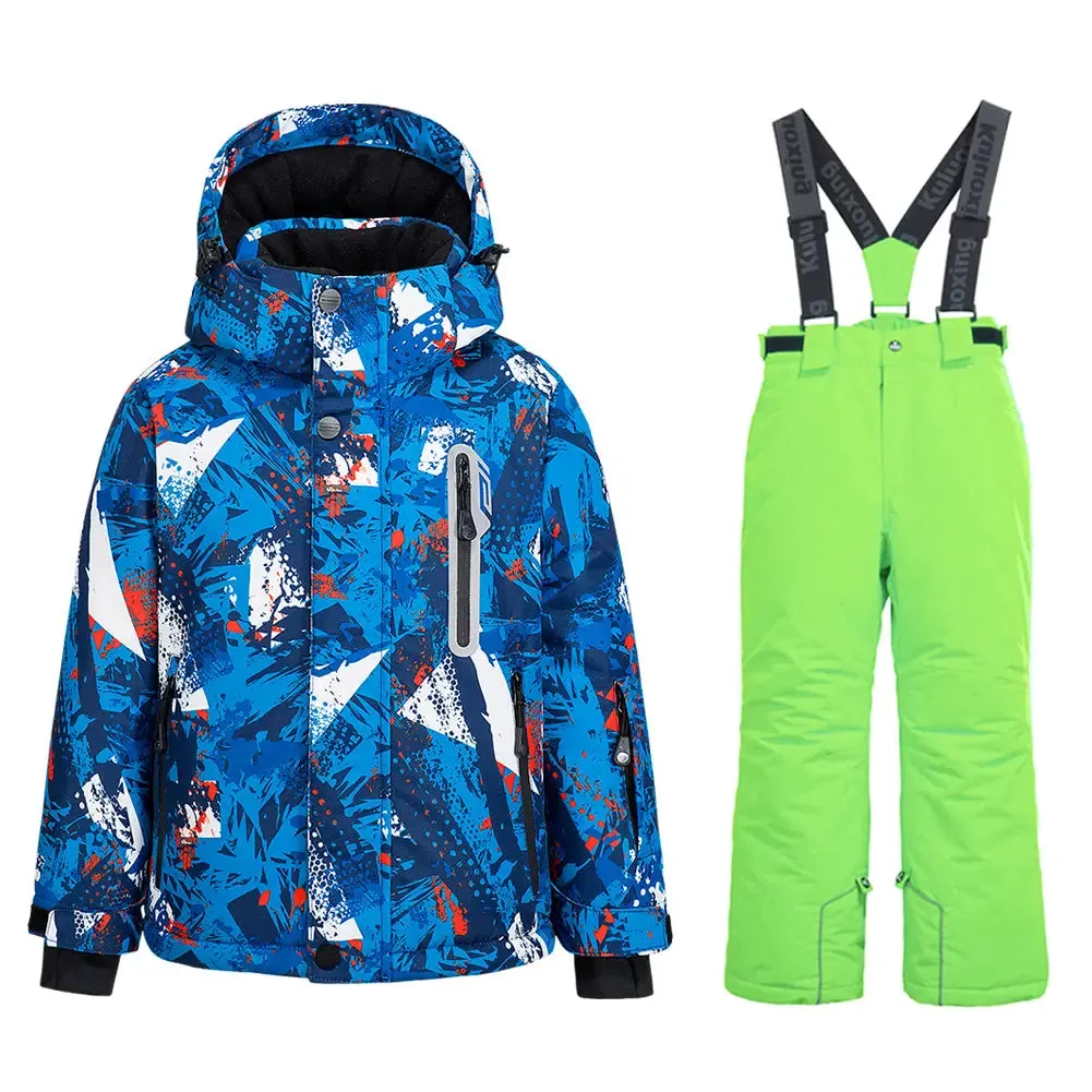 Boys & Girls Winter Snow Coat & Snow Bibs Pants