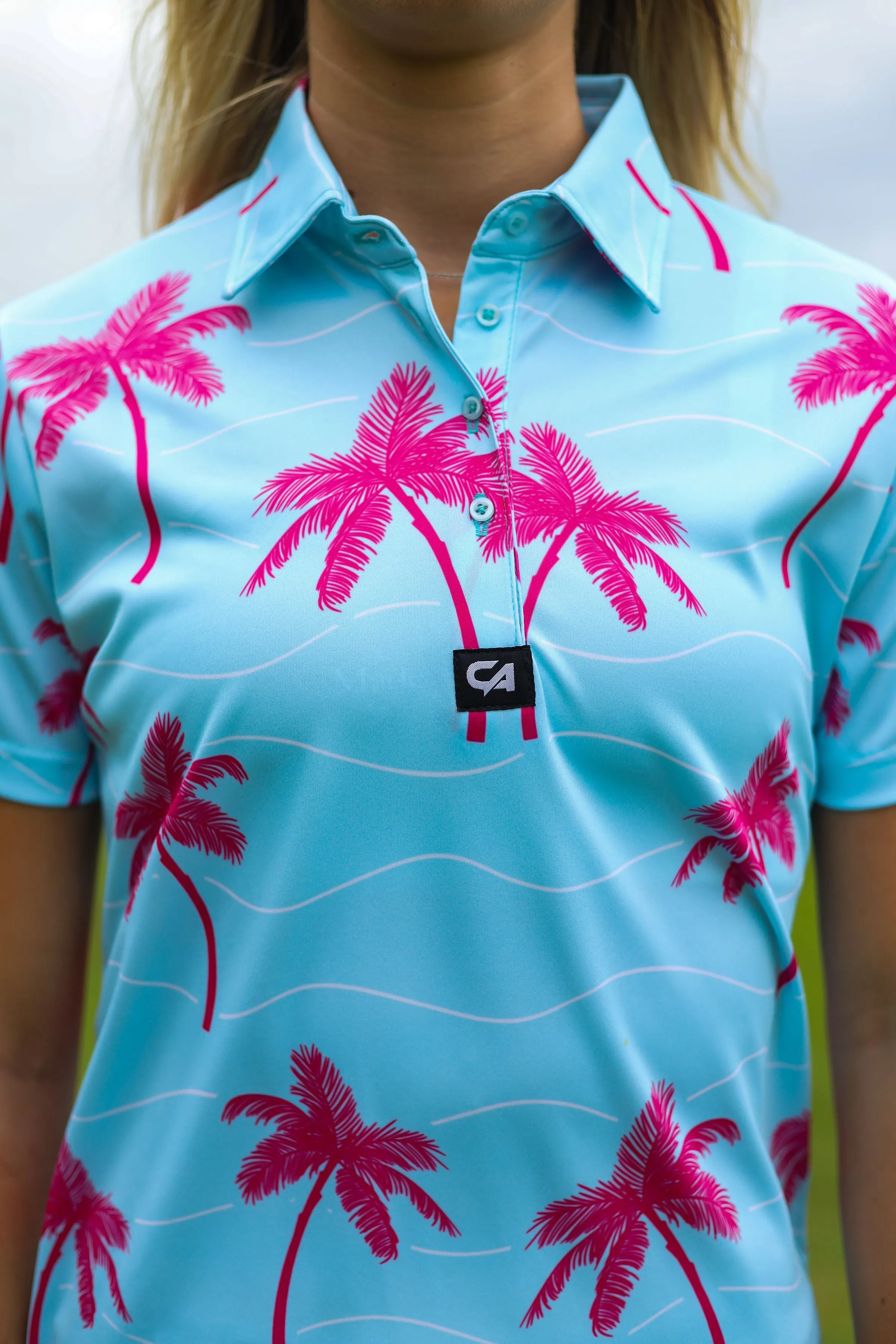 CA Ladies Funky Golf Shirt | Palm Vibes