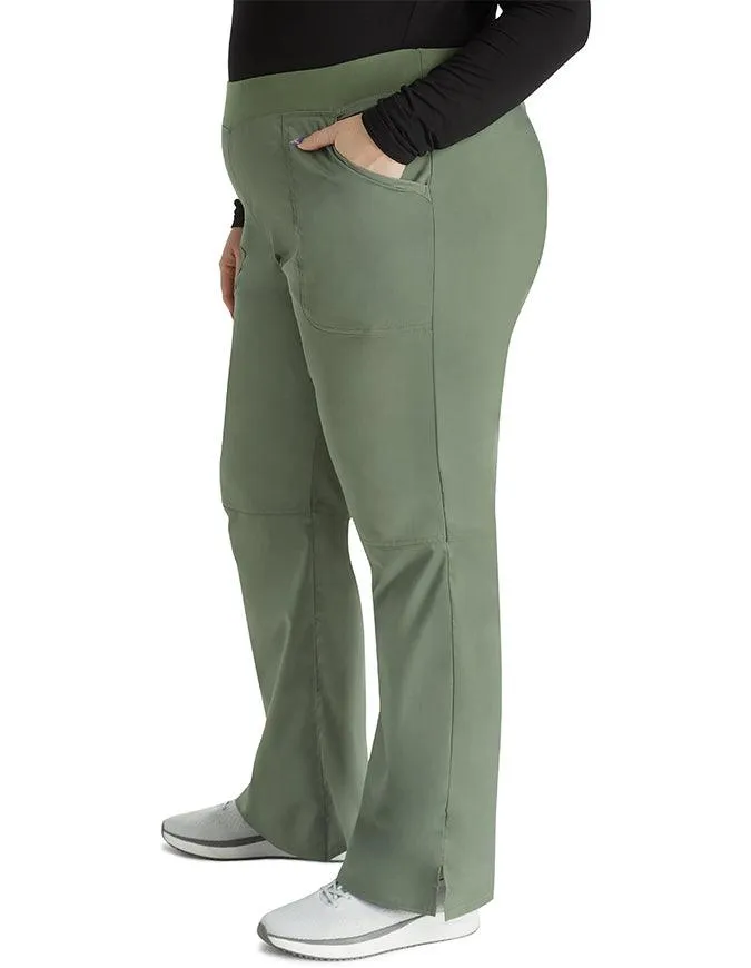 Cherokee Workwear Revolution Women's Mid Rise Straight Leg Pull-on Tall Pant