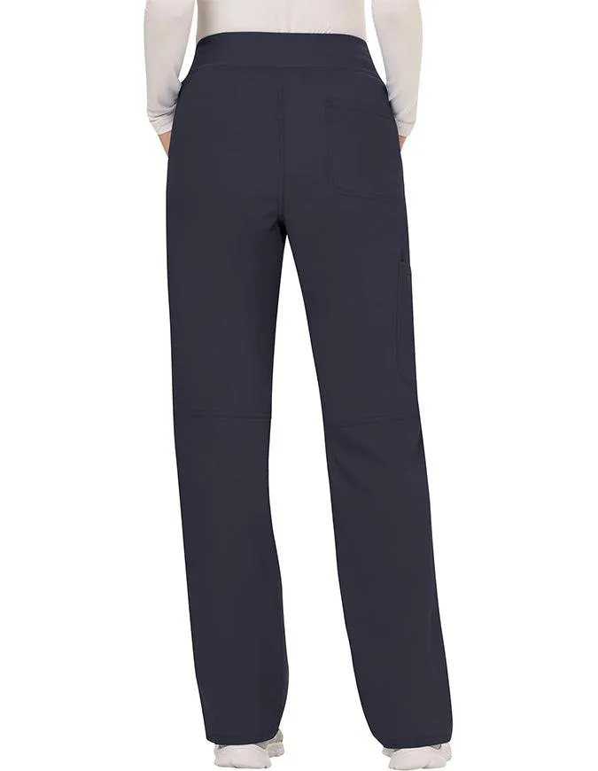 Cherokee Workwear Revolution Women's Mid Rise Straight Leg Pull-on Tall Pant