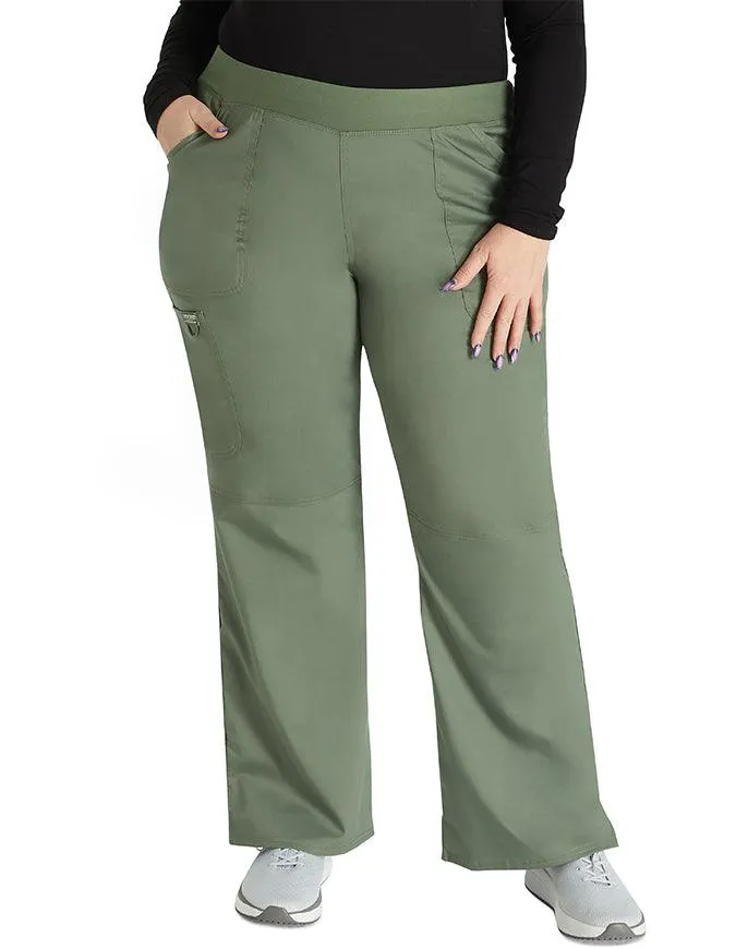 Cherokee Workwear Revolution Women's Mid Rise Straight Leg Pull-on Tall Pant