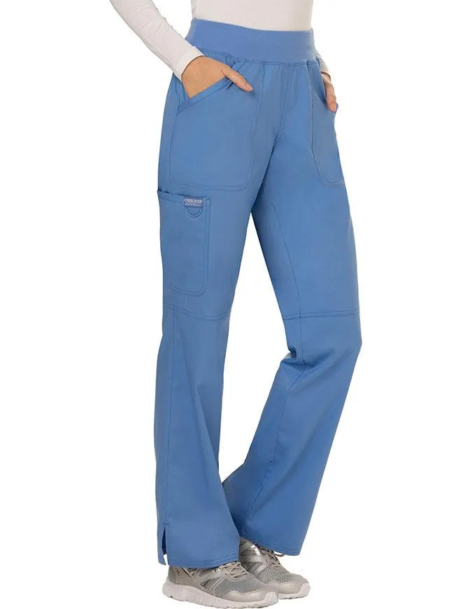 Cherokee Workwear Revolution Women's Mid Rise Straight Leg Pull-on Tall Pant