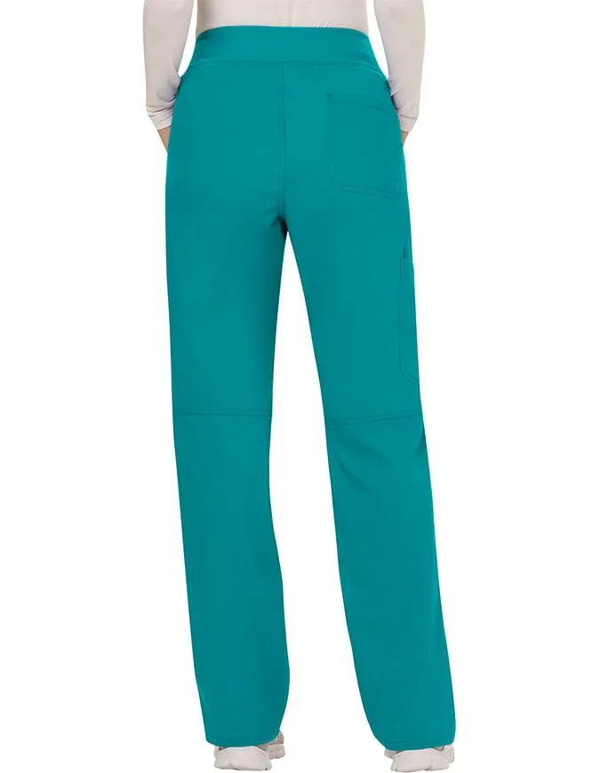 Cherokee Workwear Revolution Women's Mid Rise Straight Leg Pull-on Tall Pant