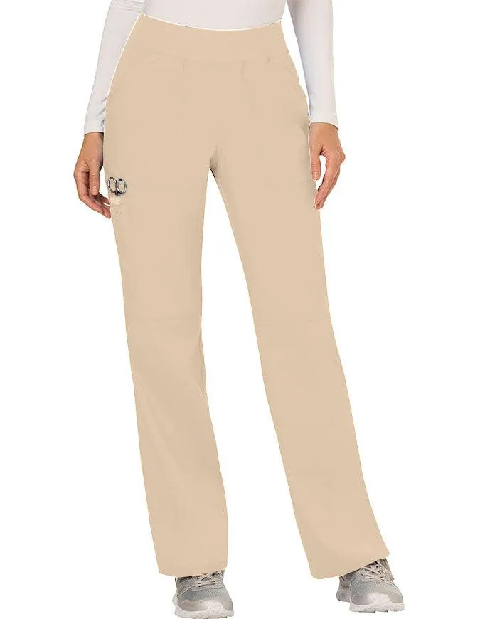 Cherokee Workwear Revolution Women's Mid Rise Straight Leg Pull-on Tall Pant