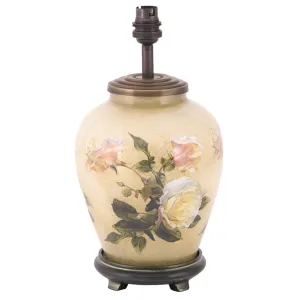 Classic Rose Small Glass Table Lamp - ID 9833