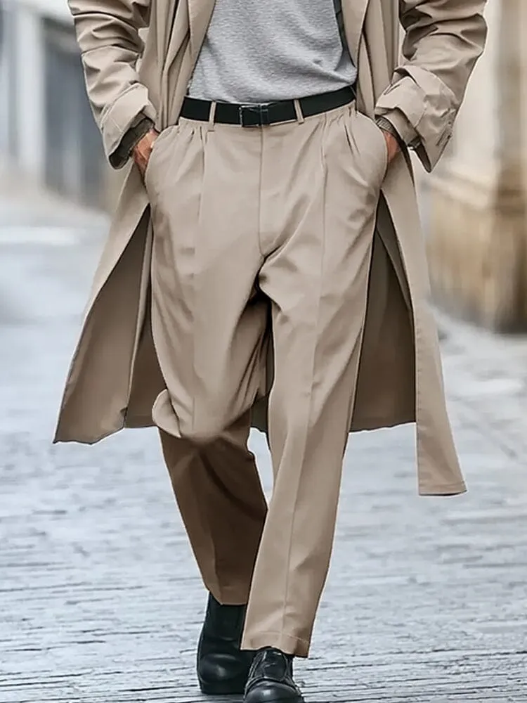 Classic Trench Coat Pants Set