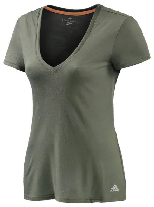 Deep V Neck T-Shirt by adidas Sport Performance