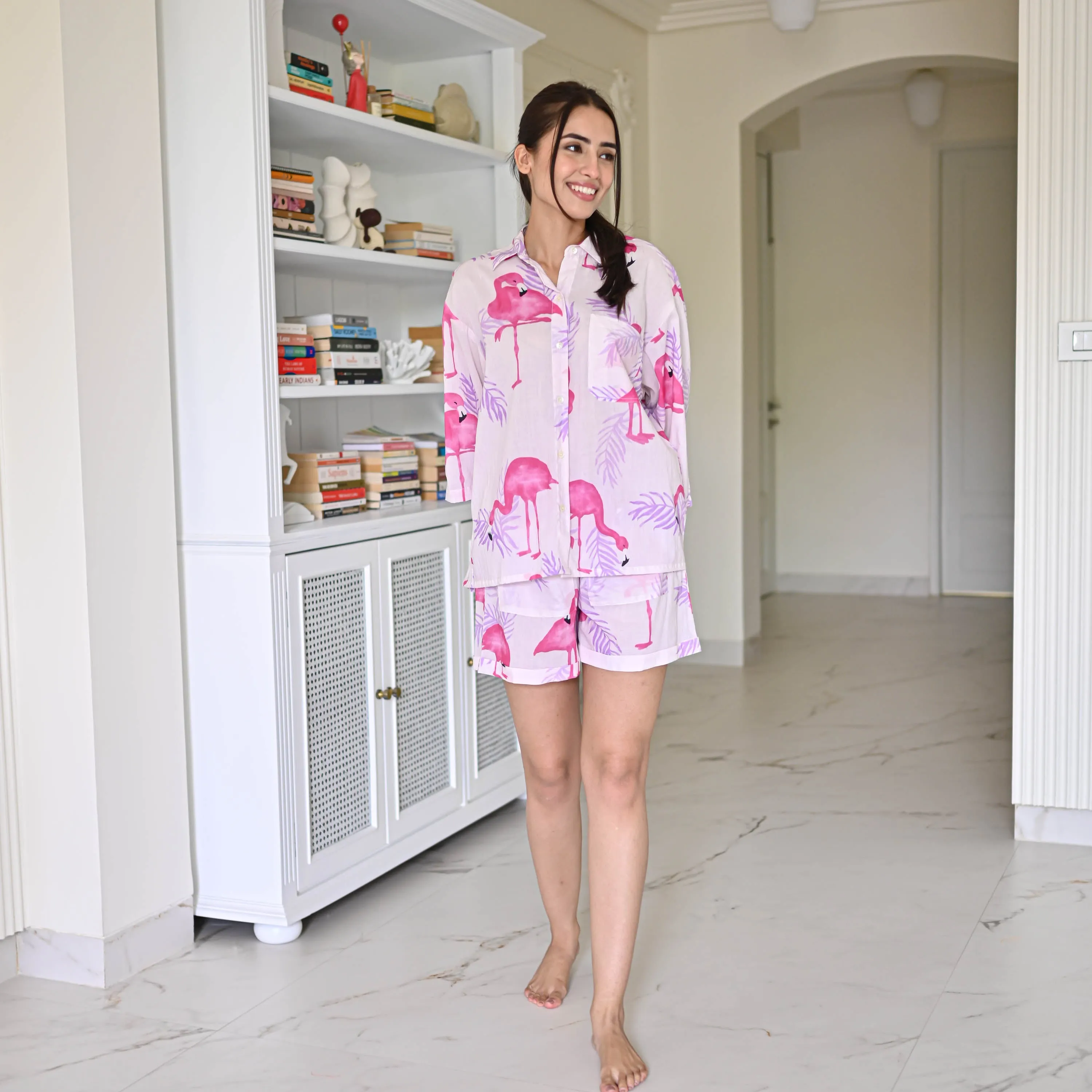 Flamingo Shorts Set