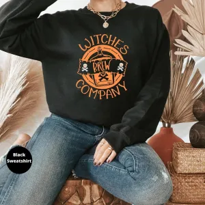 Halloween Sweatshirt, Witches Brew Halloween Crewneck, Funny Halloween Party, Cute Halloween Hoodie, Halloween Cat Shirt, Witch Shirt