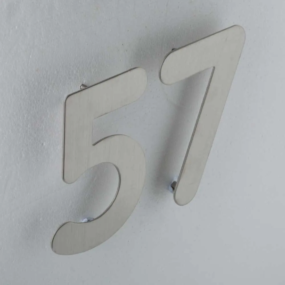 Hansdorf Stainless Steel 150mm House Number 7 Brushed Chrome