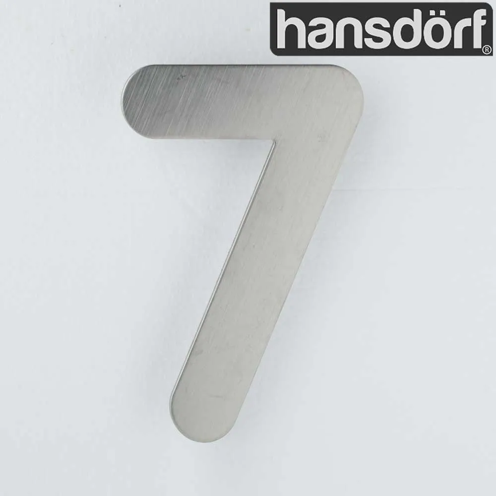 Hansdorf Stainless Steel 150mm House Number 7 Brushed Chrome