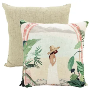 Hidden Paradise Linen Cushion - 50cm x 50cm