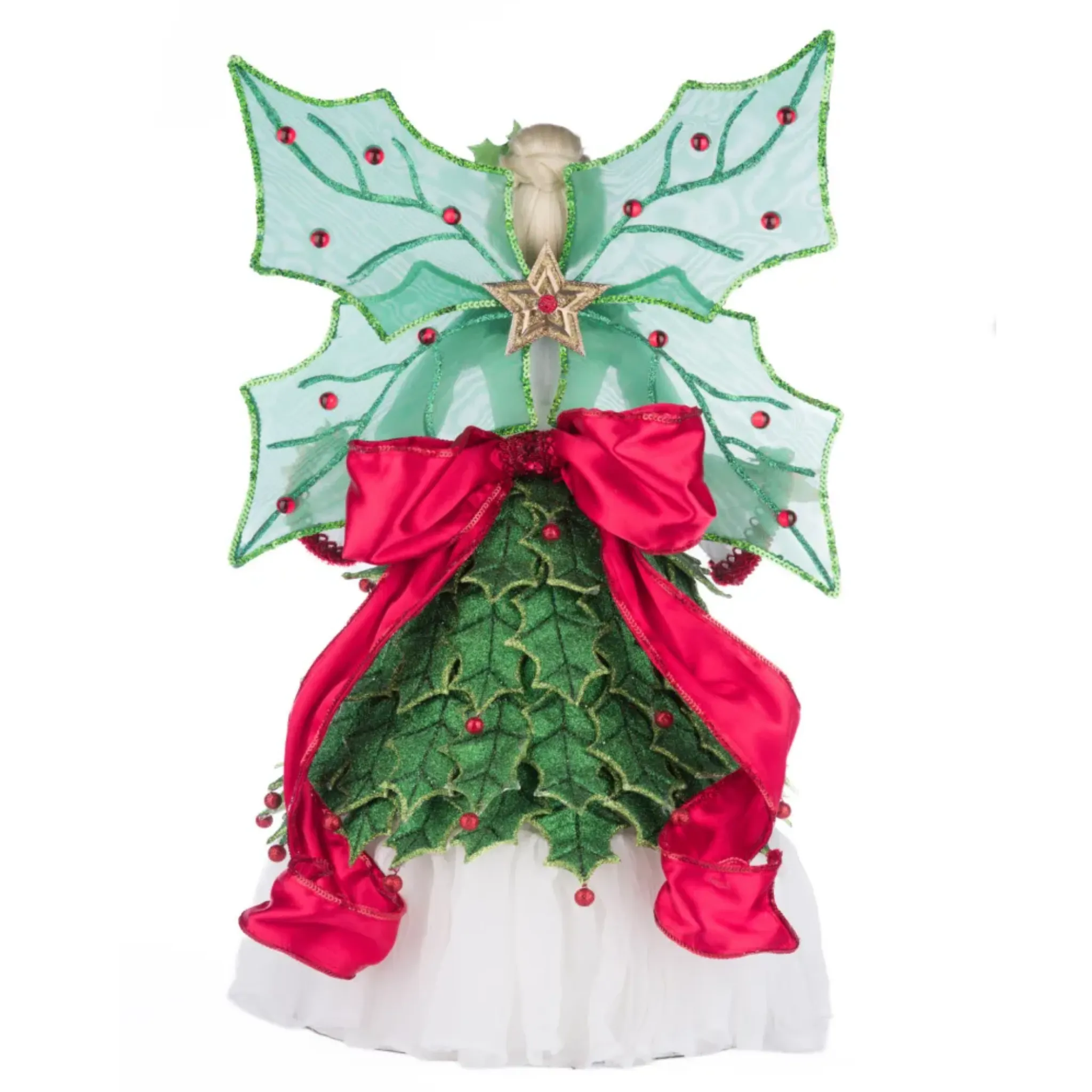 Holly Berry Fairy Tree Topper Christmas Decoration