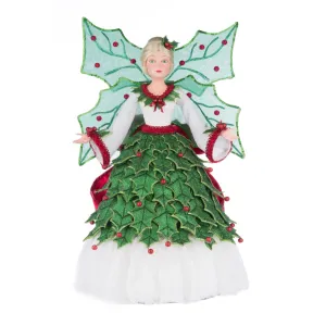 Holly Berry Fairy Tree Topper Christmas Decoration