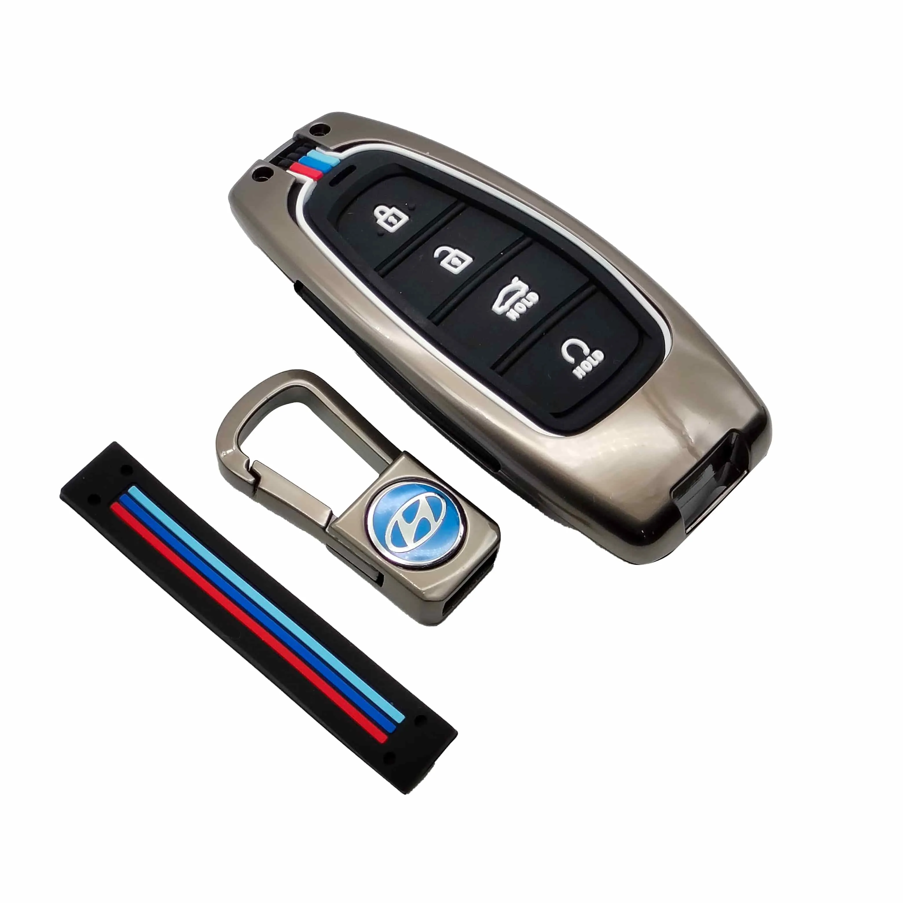 Hyundai Sonata Key Cover With Metal Shell 4 Button - Model 2021-2024