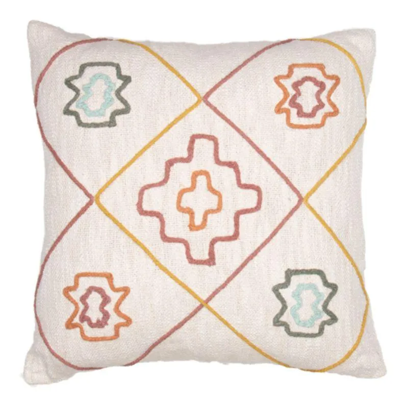 Imari Handwoven Cotton Slub Cushion with Dori Embroidery - 45cm