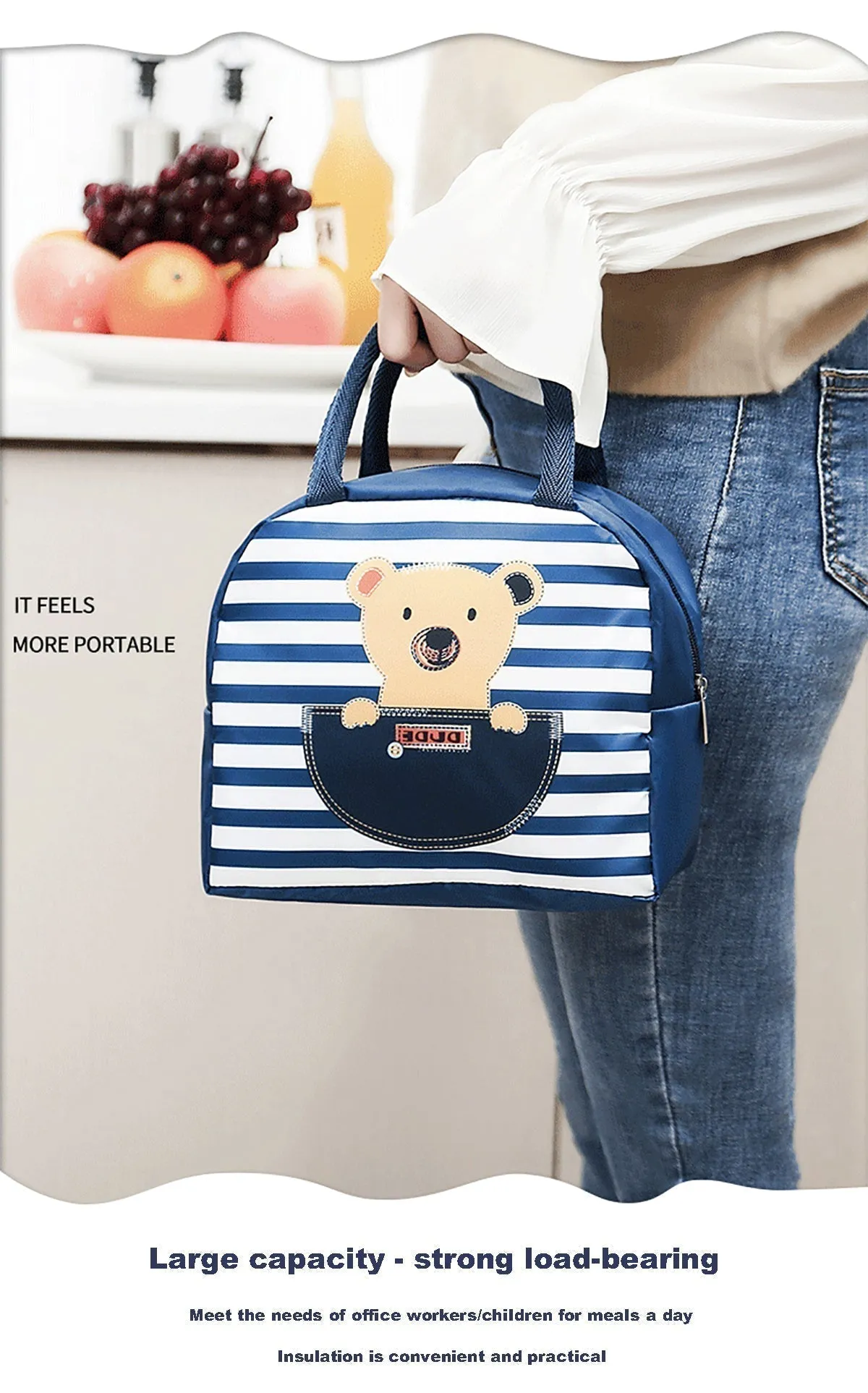 Lunch Box Insulated Bag Soft Leakproof Lunch Bag for Kids Men Women, Durable Thermal Lunch Pail for School Work Office | Fit 6 Cans-Yellow Dinosaur