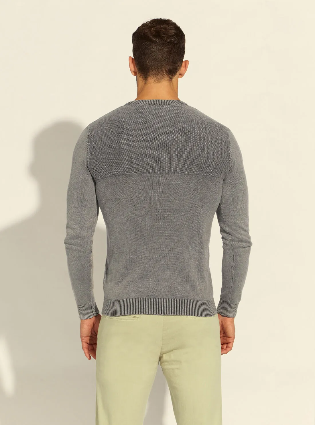 Magnetic Grey Martin Washed Knit Top