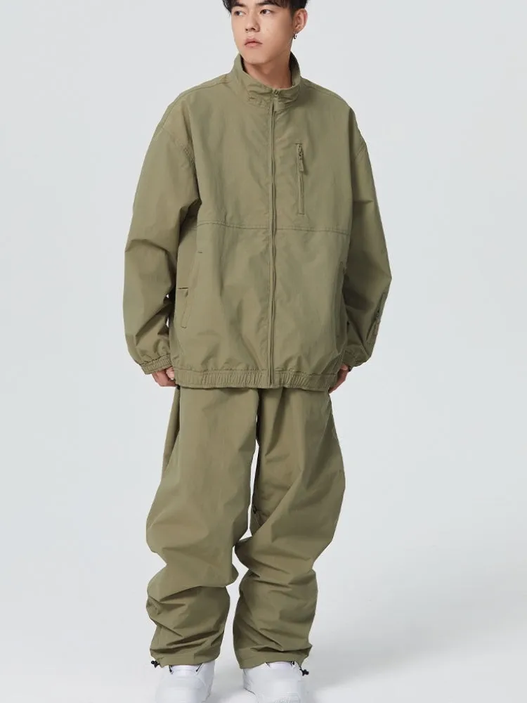 Searipe Baggy Style Monochrome Shell Snow Suit - Men's