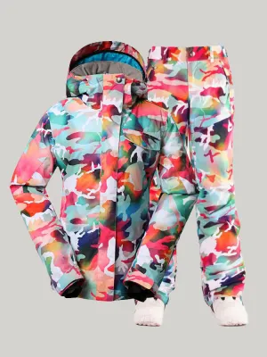 Ski Suits Camo Snowboard Jacket Pants Sets