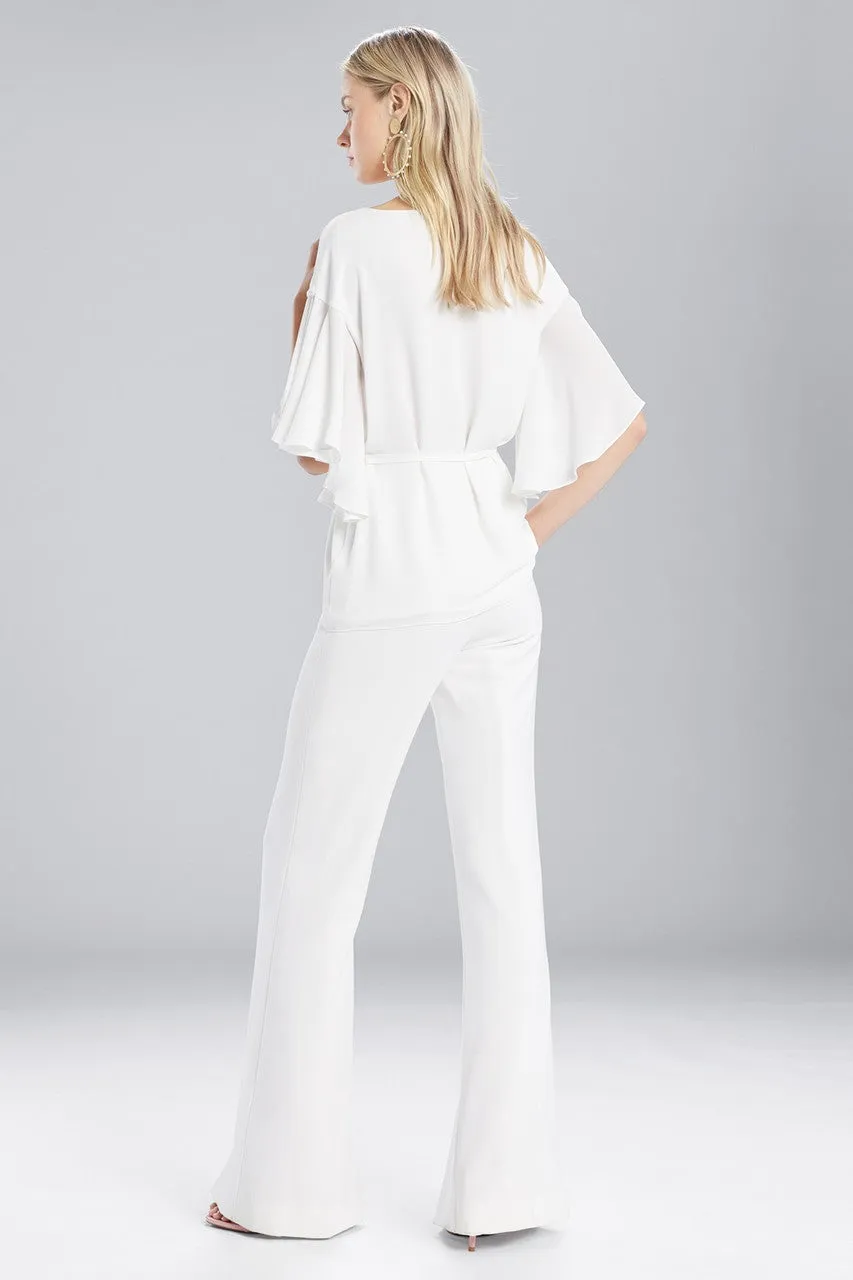 Solid Silky Soft Flutter Sleeve Top