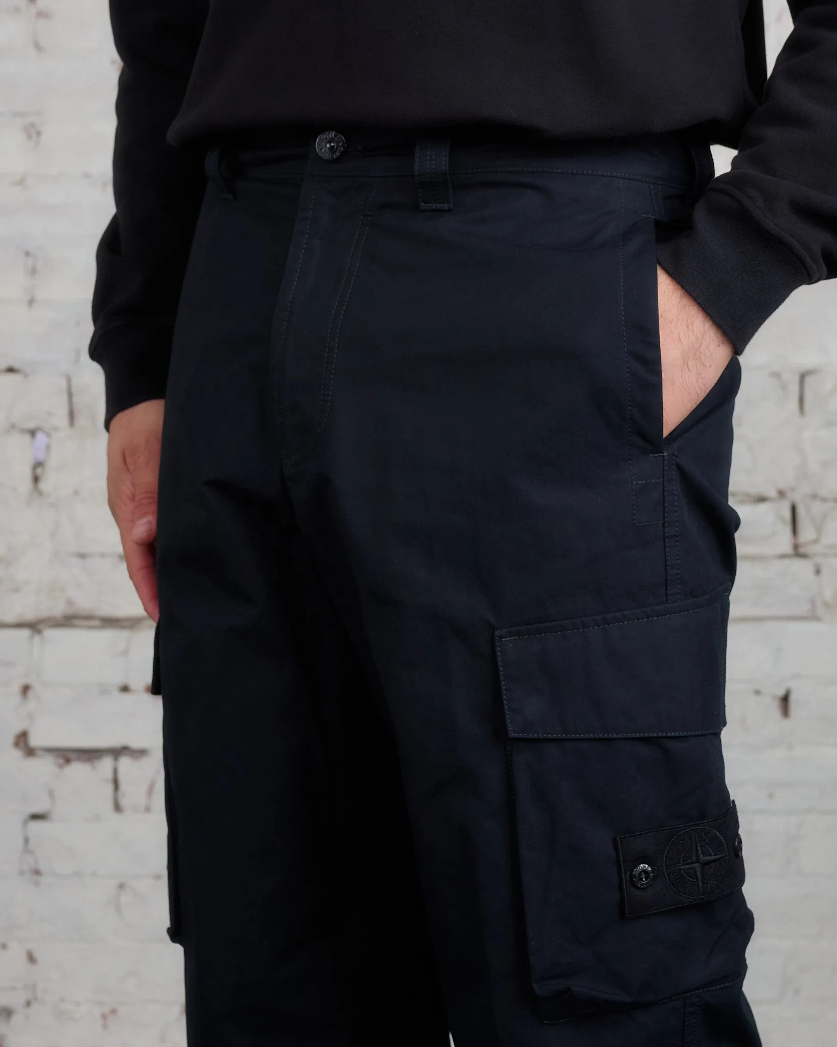 Stone Island Ghost Piece Ventile Cargo Pant Black