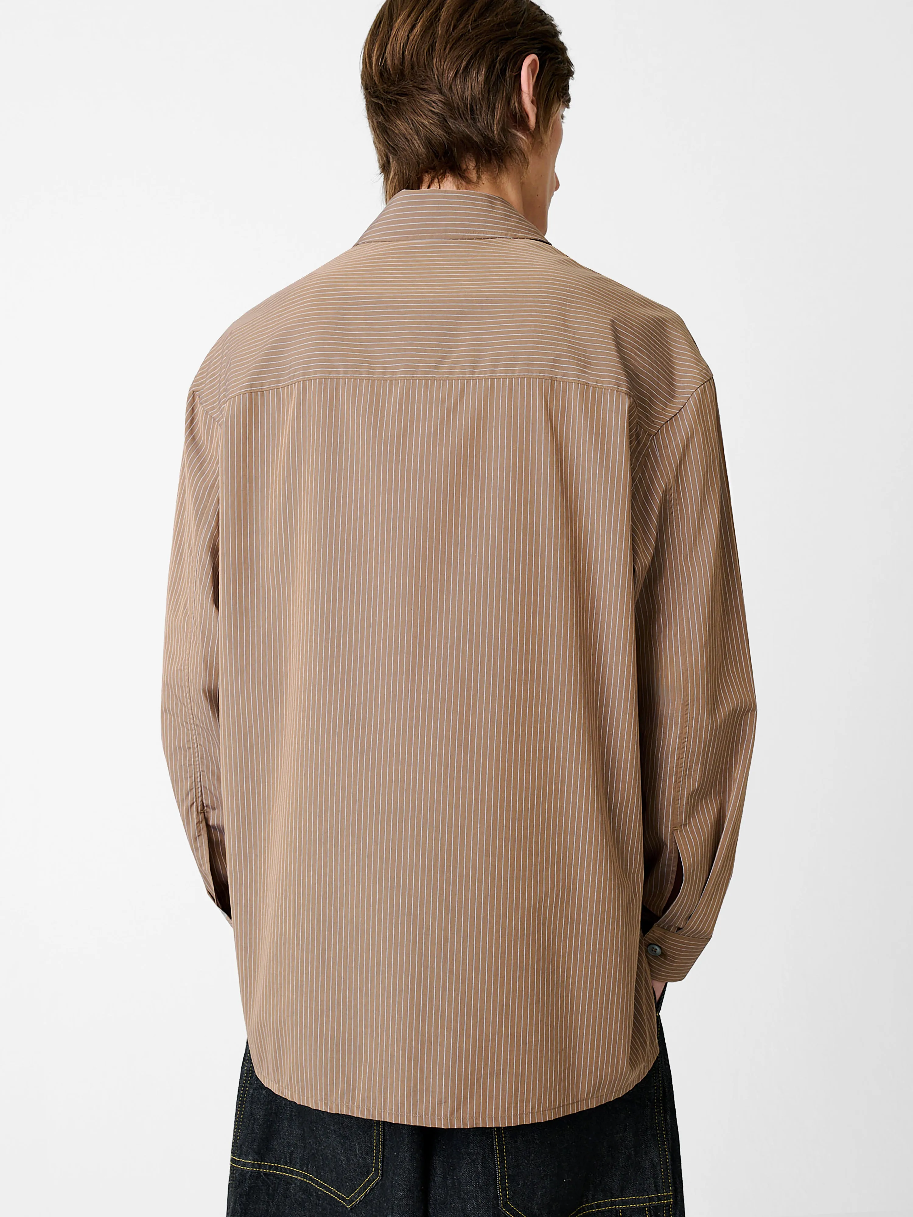 Strike Shirt in Toffee Stripe