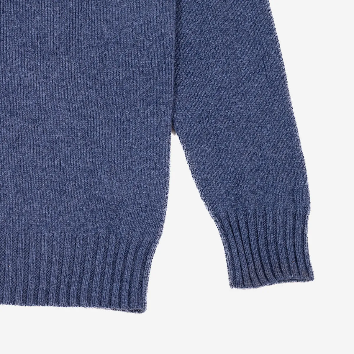 Superfine Lambswool Crew Sweater - Soft Denim