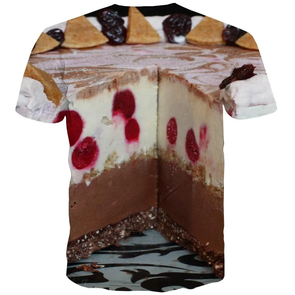 Sweet T shirts Men Gourmet T-shirts 3d Icecream Tshirt Anime Colourful Tshirts Casual