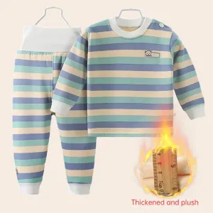 Thicken Warm Plush Children Sets Kids Clothes Boy Girl Underwear Suits