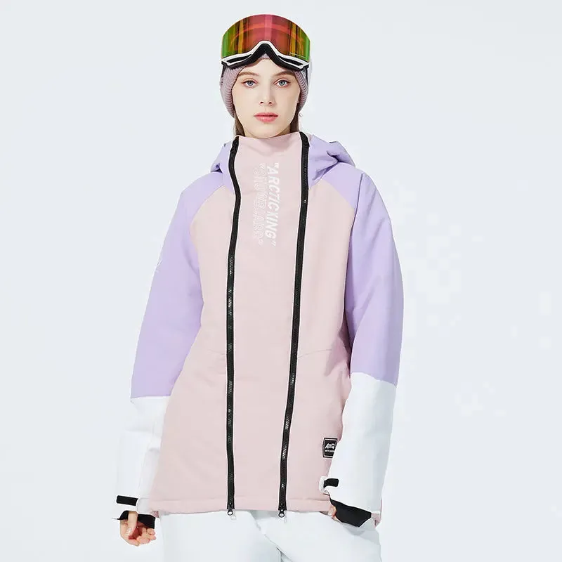 Trendy Hooded Cargo Ski Jacket & Sports Pants Set Couple Style 