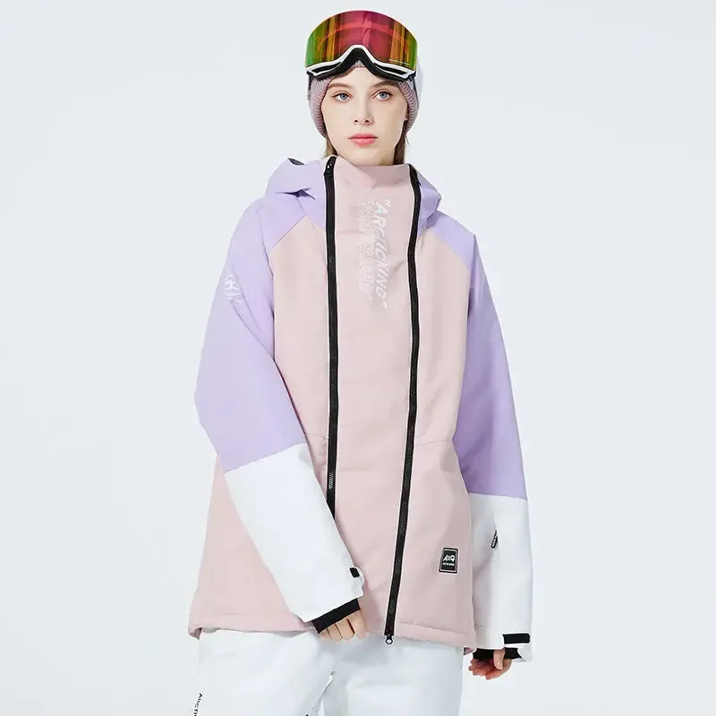 Trendy Hooded Cargo Ski Jacket & Sports Pants Set Couple Style 