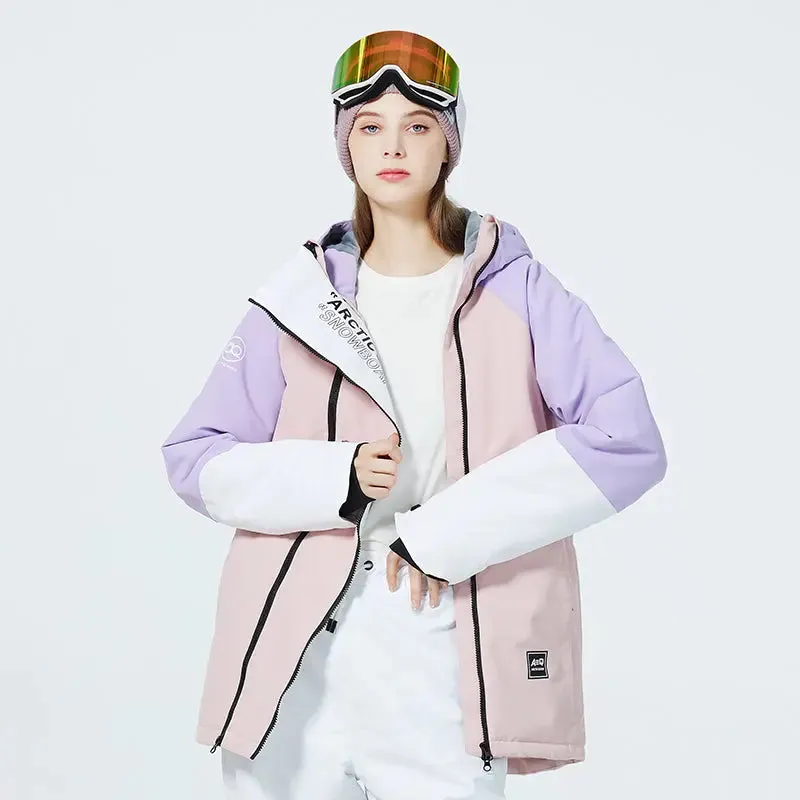 Trendy Hooded Cargo Ski Jacket & Sports Pants Set Couple Style 