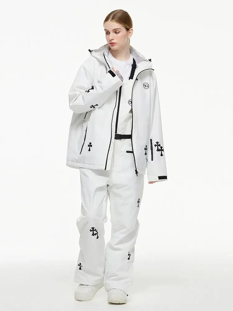 Womens Ski Outfit Set Cute Snowboarding Jackets and Bibs Pants